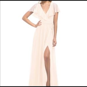 Azazie blush bridesmaid dress